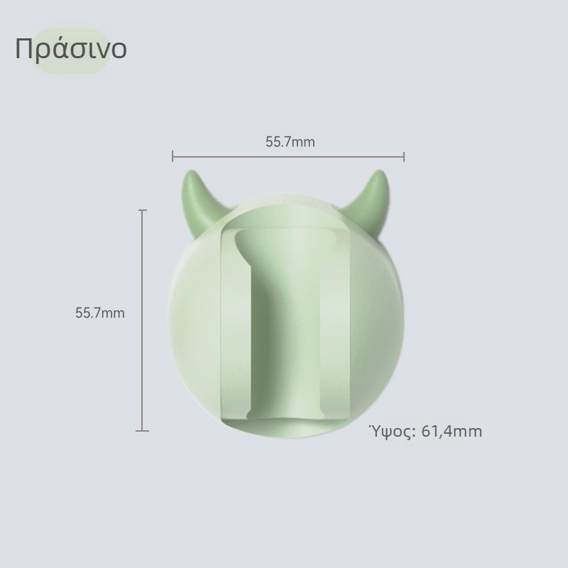 Στήριγμα κεφαλής ντους με στερέωση στον τοίχο χωρίς διάτρηση, ρυθμιζόμενο, ABS+HIPS, για μπάνιο