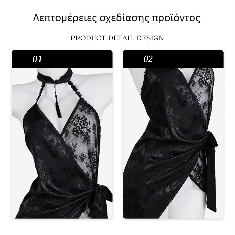 Δαντελένιο καμιζόλ εσώρουχα για γυναίκες, γλυκό ρόλο-παιχνίδι, πολυεστέρας 90–95%, στυλ uniform, Enjoy Love, κυκλοφορία Καλοκαίρι 2025