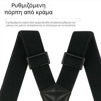 Ελαστικές αντρικές ιμάνες σε σχήμα Χ, με 4 κλιπ, πλάτος 38 mm, μαύρη γάντζος-κούμπωμα.