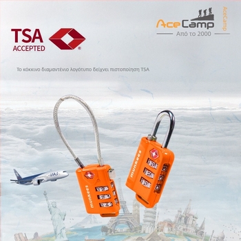 Munkees Κλειδαριά αποσκευών με κωδικό TSA, μικρό λουκέτο, μοντέλο 985, στυλ Universal, Αριθμός προϊόντος F96J7T885M9SS9