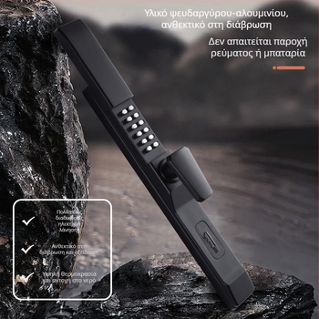 Εξωτερική μηχανική κλειδαριά συνδυασμού με διπλό χειριστήριο για φράχτες και πύλες από σφυρήλατο σίδερο (Μοντέλο 618, κράμα ψευδαργύρου, διατομή 8x8, απόσταση 85)