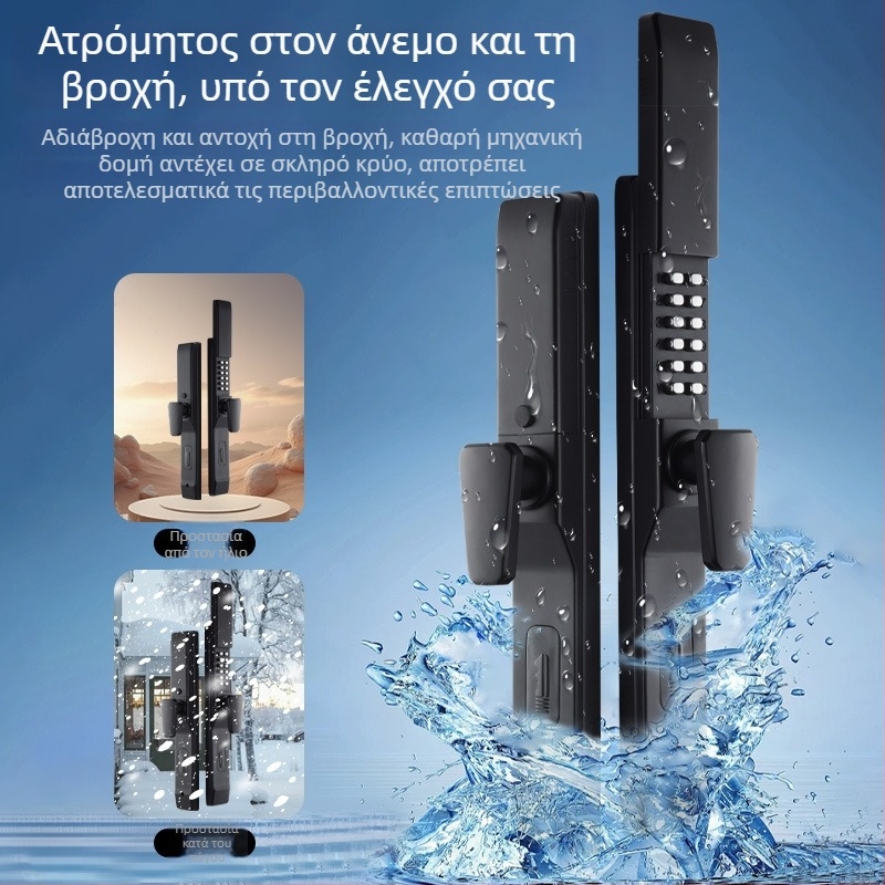 Εξωτερική μηχανική κλειδαριά συνδυασμού με διπλό χειριστήριο για φράχτες και πύλες από σφυρήλατο σίδερο (Μοντέλο 618, κράμα ψευδαργύρου, διατομή 8x8, απόσταση 85)