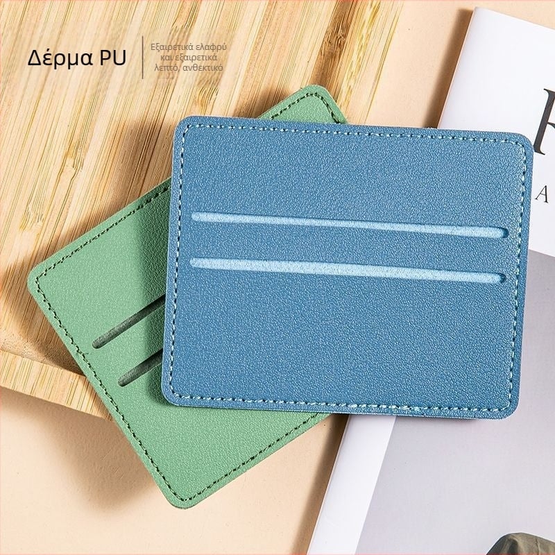 Θήκη καρτών PU, στυλ άλμπουμ, μονοκόμματη κατασκευή, απλός σχεδιασμός, θήκη καρτών πρόσβασης και φοιτητικής ταυτότητας