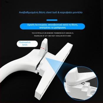 Χειριστήριο παραθύρου από κράμα αλουμινίου, βαμμένη επιφάνεια, εξωτερικό επίπεδο ώθησης, μοντέλο 03ZS061L, μοντέρνο μινιμαλιστικό στυλ, μηχανισμός κλειδώματος σε σχήμα 7