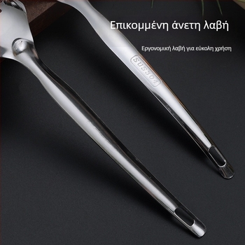 Κουτάλι σούπας με κόσκινο από ανοξείδωτο ατσάλι 304, μακριά λαβή, ανθεκτικό στη θερμότητα, κουταλο-σπάτουλα