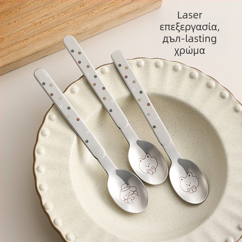 FaSoLa ανοξείδωτο κουτάλι φαγητού για παιδιά, μοντέρνος απλός σχεδιασμός, μονοχρωματικό σχέδιο, ποιότητα Α' κατηγορίας