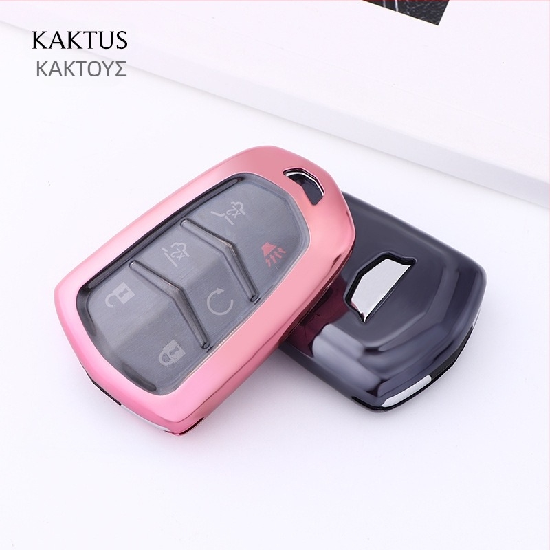 Θήκη κλειδιού Cadillac από TPU, μαλακό προστατευτικό κάλυμμα, σχεδίαση όλα σε ένα