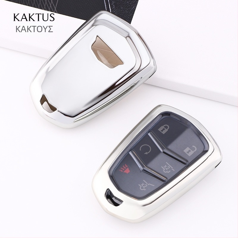 Θήκη κλειδιού Cadillac από TPU, μαλακό προστατευτικό κάλυμμα, σχεδίαση όλα σε ένα