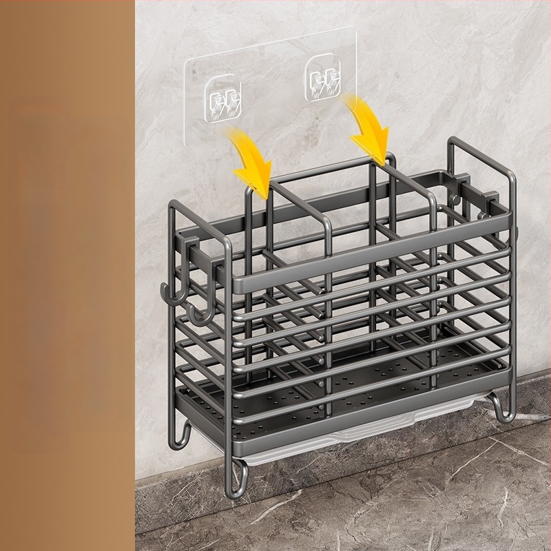 Κρεμαστό κουτί αποθήκευσης για μαχαιροπήρουνα — ABS πλαστικό, δίσκος αποστράγγισης κουζίνας, οργανωτής για μαχαιροπήρουνα και κουτάλια