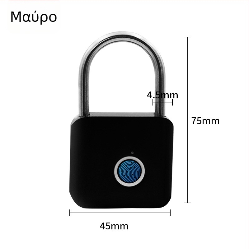 Lemon Shuo Zwgs Κλειδαριά με αποτύπωμα για πόρτες και ντουλάπες – οικιακή κλειδαριά από ψευδάργυρο, Νέο Κινέζικο Στυλ