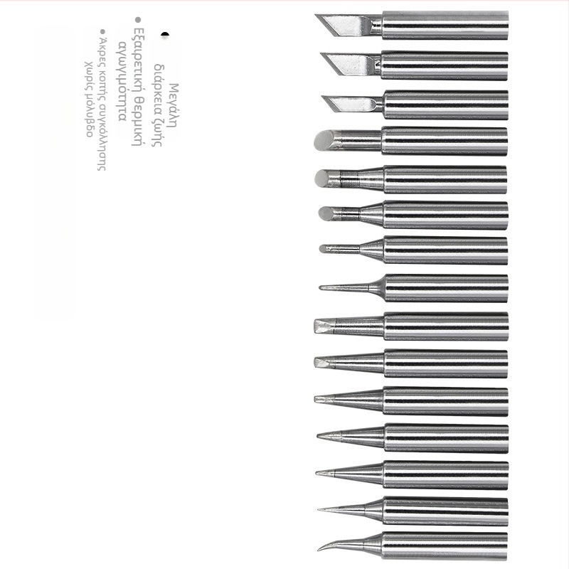 Κεφαλή συγκόλλησης χωρίς μόλυβδο, με ευθύ και καμπύλο άκρο, από χαλκό, για σταθμό συγκόλλησης 936