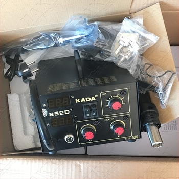 Σταθμός θερμού αέρα και κολλητής με αντιστατικό σύστημα, ψηφιακή διπλή οθόνη, ρύθμιση θερμοκρασίας, 220V