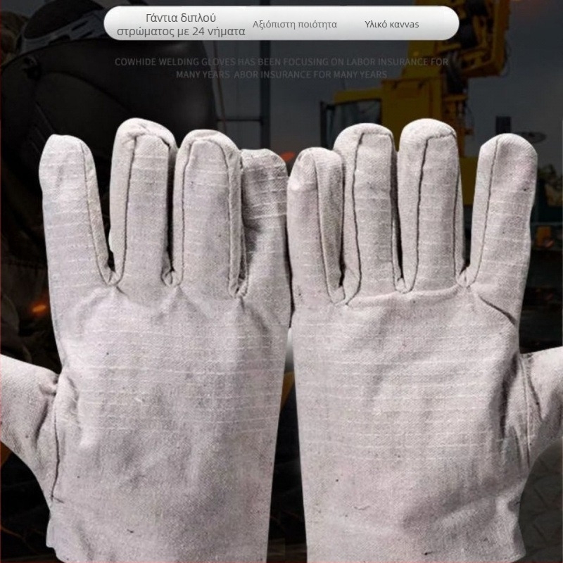 Γάντια προστασίας για συγκόλληση και εργασίες – δέρμα αγελάδας + καμβάς, θερμικα ανθεκτικά, ανθεκτικά στη φθορά, διαπνέοντα, αντιολισθητικά, αντι-καψίματα
