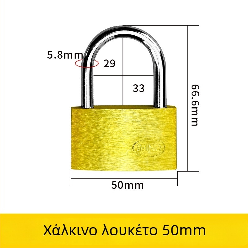 Κλειδαριά από ορείχαλκο – XB μάρκα, οικιακή κλειδαριά, Μοντέλο Brass, Μοντέρνο μίνιμαλ στυλ, Εμβέλεια εφαρμογής: Άλλο