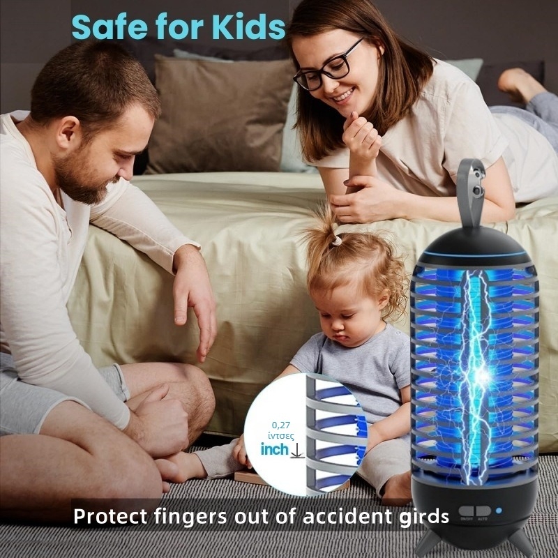 Φορτιζόμενη εξωτερική λάμπα εξολόθρευσης κουνουπιών, μοντέλο WY-006, 10W, τάση 1400V, CE πιστοποιημένη