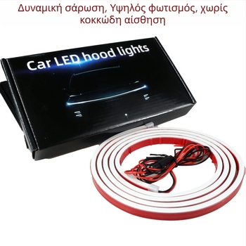 Διακοσμητικό LED φως καπό αυτοκινήτου, 12V, IP68, LED 2835, 10W