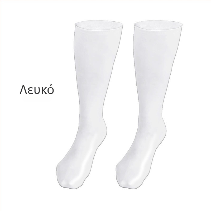 Μακριές γέλες κάλτσες περιποίησης ποδιών – σιλικόνη ελαστικές, SEBS ύφασμα, 95–100% αναγεννημένες ίνες κυτταρίνης, υψηλό ύψος κυλίνδρου, ραφή με μια βελόνα, 48 βελόνες