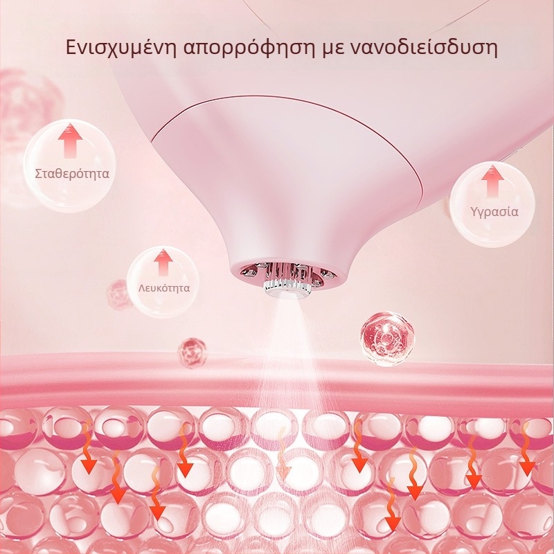 Myleno Κινητή Συσκευή Προσώπου: υψηλής πίεσης νανο ομίχλη, ενυδατικό ψεκασμό, κρύα ομίχλη; αυτόματη απενεργοποίηση; ενσωματωμένη μπαταρία 300–500 mAh; διάρκεια 1–3 ωρών; έξοδος ομίχλης ≤10 s