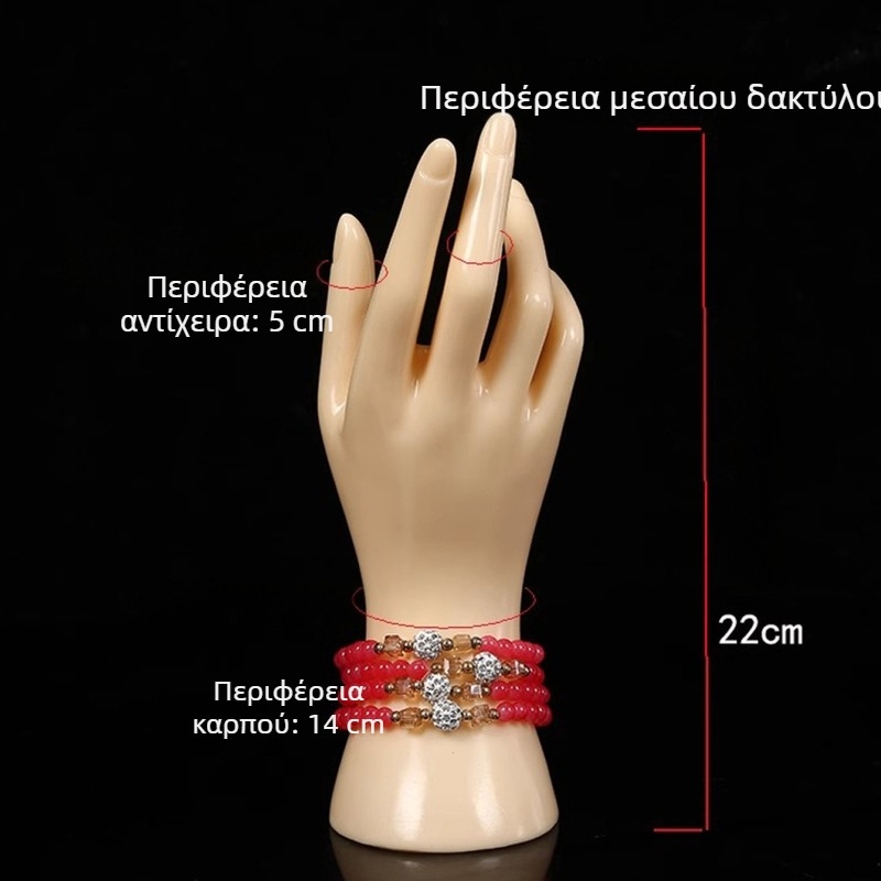 Μοντέλο επίδειξης χεριού για κοσμήματα από πλαστικό PP, ενιαίος σχεδιασμός, άνοιξη 2024, υψηλής αισθητικής