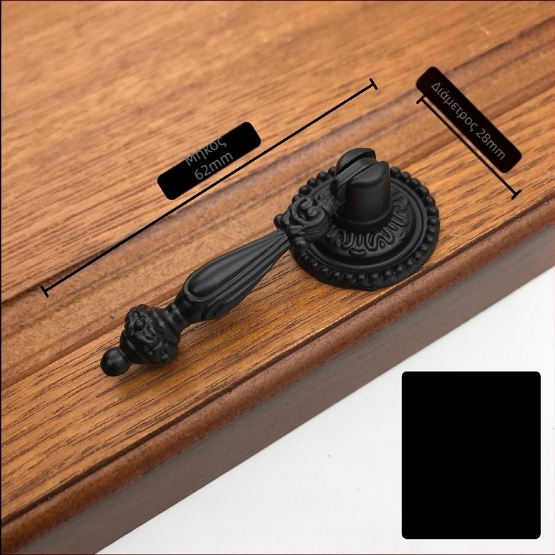 Λαβή για πόρτες και συρτάρια, ευρωπαϊκού αντίκα στυλ, κράμα ψευδαργύρου, μοντέλο 6025, ηλεκτροπλατίωση