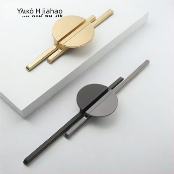 Ημικυκλικές διπλές λαβές ντουλάπας, κράμα ψευδαργύρου, ηλεκτροπλατίωση, μοντέλο 6596, κατάλληλες για γκαρνταρόμπα, ντουλάπες, συρτάρια και ντουλάπι τηλεόρασης