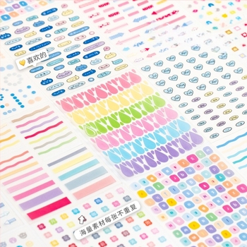 Mr. Paper PET Μίνι Βιβλίο Αυτοκόλλητων — Χαριτωμένο Στυλ, Εκτύπωση, Χωρίς Παραμετροποίηση