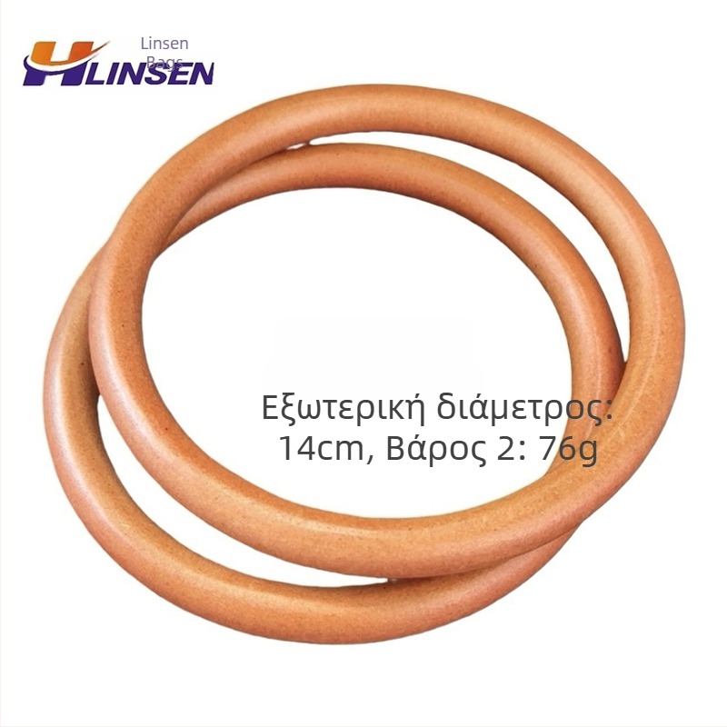 Ξύλινο στρογγυλό χερούλι για τσάντα, υφαντό χειροποίητο αξεσουάρ, ultra-light, Άνοιξη 2024, με δυνατότητα ιδιωτικής ετικέτας