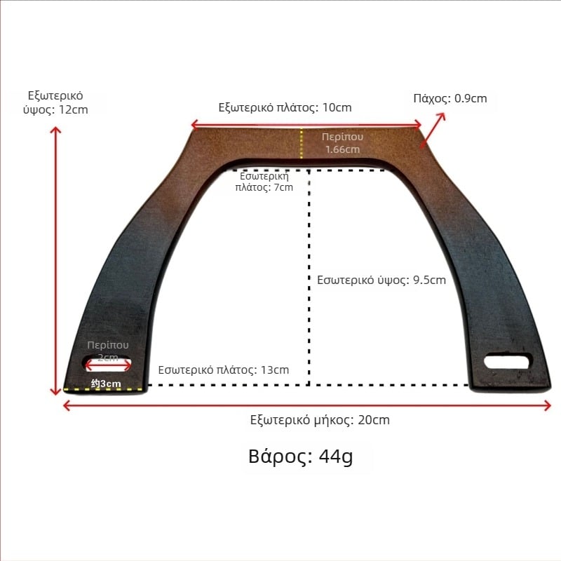 Ξύλινο σακίδιο με γεωμετρικό μοτίβο, στυλ εθνικής μόδας και νέου σχεδιασμού, άνοιξη 2024