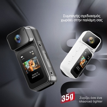 S80 Μίνι Κάμερα Δράσης για Υπαίθρια Ποδηλασία και Ψάρεμα – 2.7K Βίντεο, Οθόνη LCD 1,47 ιντσών, TF Αποθήκευση Κάρτας, ABS+PC Σώμα, Αυτονομία Μπαταρίας 4–9 Ωρών