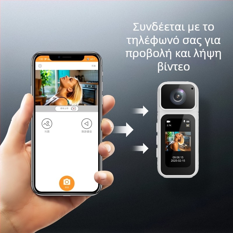 S80 Μίνι Κάμερα Δράσης για Υπαίθρια Ποδηλασία και Ψάρεμα – 2.7K Βίντεο, Οθόνη LCD 1,47 ιντσών, TF Αποθήκευση Κάρτας, ABS+PC Σώμα, Αυτονομία Μπαταρίας 4–9 Ωρών