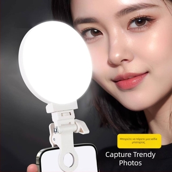 Μίνι φωτιστικό συμπληρωματικό με κλιπ για φωτογραφίες – φορητό, τρεις θερμοκρασίες χρώματος, κάτω από 10W, για γραφείο, ζωντανές μεταδόσεις και selfie