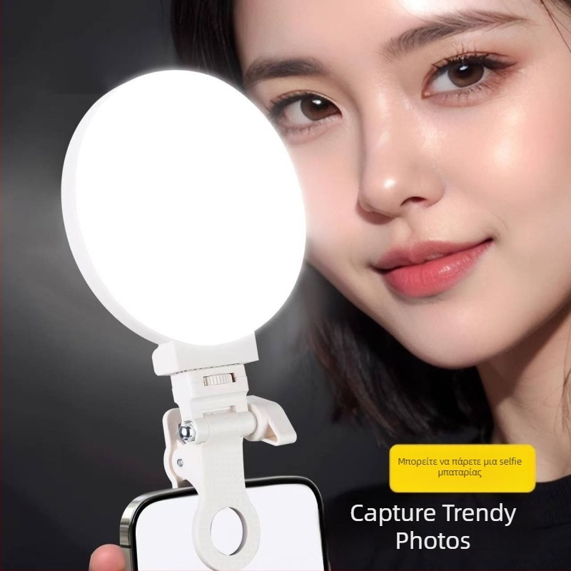 Μίνι φωτιστικό συμπληρωματικό με κλιπ για φωτογραφίες – φορητό, τρεις θερμοκρασίες χρώματος, κάτω από 10W, για γραφείο, ζωντανές μεταδόσεις και selfie