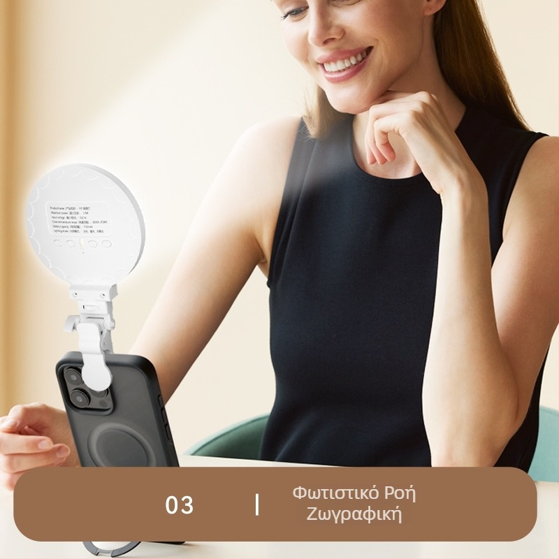 Μίνι φως πλήρωσης τσέπης για ζωντανές μεταδόσεις σε κινητό, βίντεο με φορητό υπολογιστή και εξωτερικές λήψεις; χειραγωγούμενο, μοντέλο F01, τρεις θερμοκρασίες χρώματος, 3V/800mAh, κάτω από 10W.