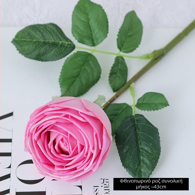 Mohaige μεταξωτό τεχνητό τριαντάφυλλο με ανάγλυφες υφές; τεχνικές: ανάγλυφο, έγχυση μορφοποίησης, εκτύπωση οθόνης και 3D εκτύπωση; κατάλληλο για γάμους, εξωτερικούς χώρους, φωτογραφικά αξεσουάρ και οικιακή διακόσμηση.