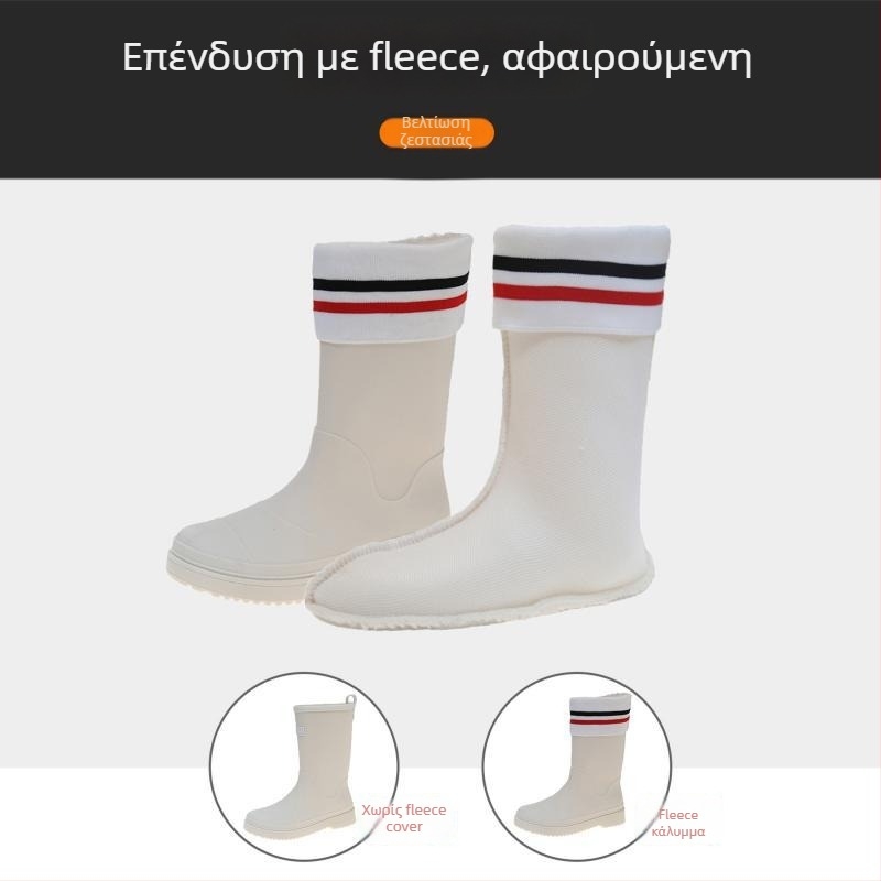 Γυναικείες μπότες βροχής, PVC επάνω μέρος, μεσαίο μήκος σωλήνα, χαμηλό τακούνι 1–3 cm, αδιάβροτες για όλες τις εποχές, καταγωγή Guangdong Jieyang