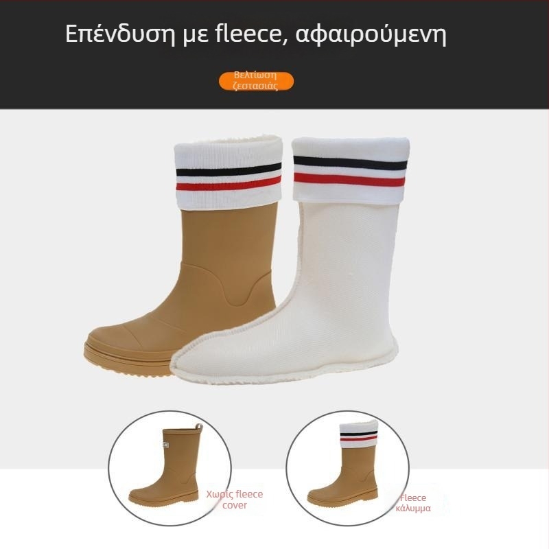 Γυναικείες μπότες βροχής, PVC επάνω μέρος, μεσαίο μήκος σωλήνα, χαμηλό τακούνι 1–3 cm, αδιάβροτες για όλες τις εποχές, καταγωγή Guangdong Jieyang