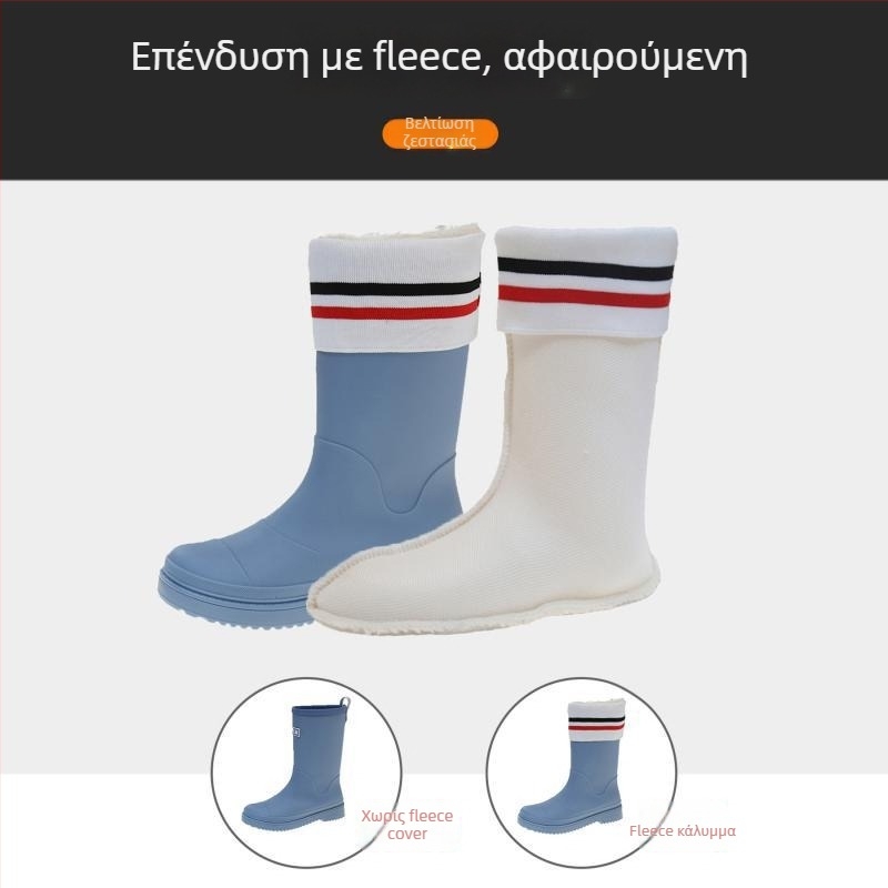 Γυναικείες μπότες βροχής, PVC επάνω μέρος, μεσαίο μήκος σωλήνα, χαμηλό τακούνι 1–3 cm, αδιάβροτες για όλες τις εποχές, καταγωγή Guangdong Jieyang