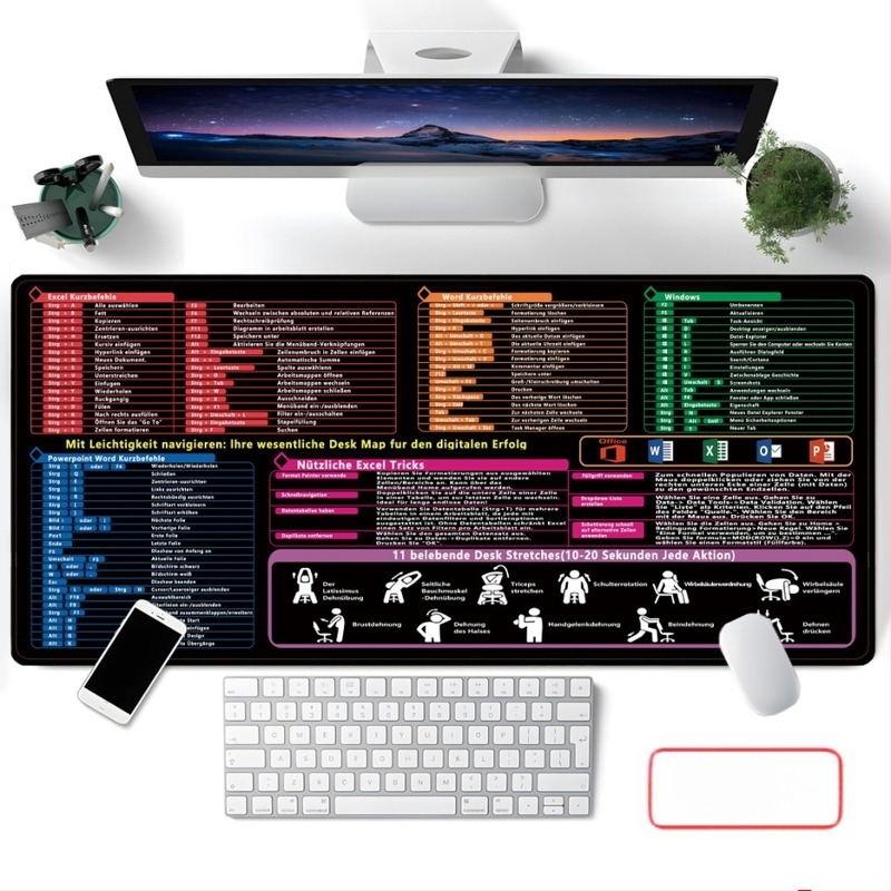 Pad ποντικιού γραφείου, μονόπλευρο, με ύφασμα υψηλής ποιότητας και βάση από φυσικό αντιολισθητικό καουτσούκ, μεταφορά θερμότητας, OEM/προσαρμογή