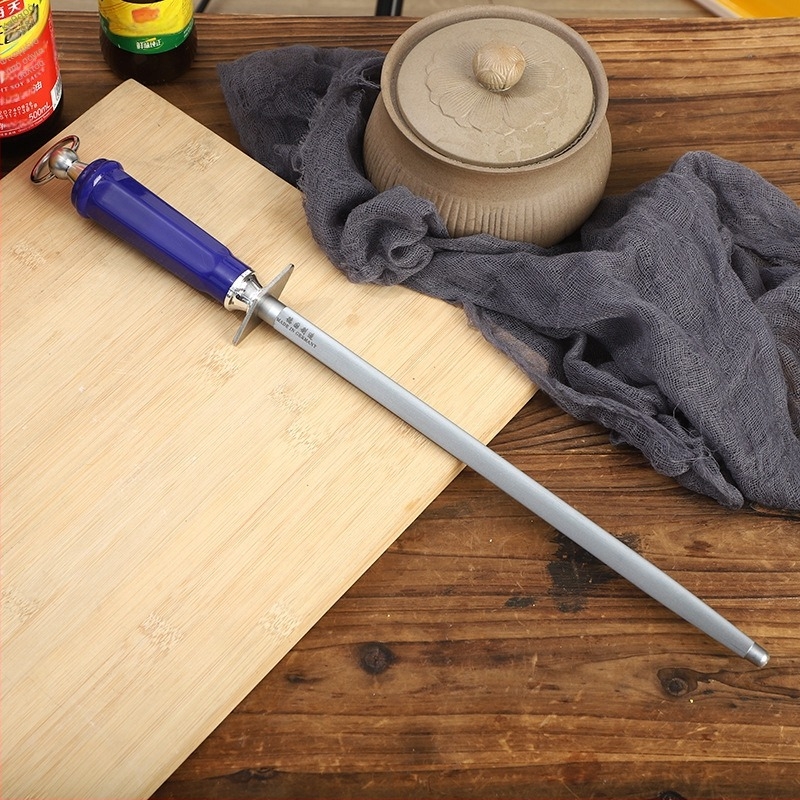 Ράβδος ακονίσματος από υψηλού άνθρακα ατσάλι — γερμανικής κατασκευής, μοντέρνος μινιμαλιστικός σχεδιασμός, κωδικός 01, για επαγγελματίες κρεοπώλες και οικιακά μαχαίρια κουζίνας