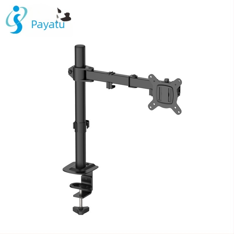Διπλός βραχίονας βάσης οθόνης για επιτραπέζιο υπολογιστή με βραχίονες ανύψωσης, συμβατό με VESA 75×75 ή 100×100, κατασκευή από χάλυβα ψυχρής έλασης, βάρος 2,4–3,3 kg, PM monitor stand.
