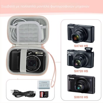 Θήκη κάμερας για Canon SX740/SX720/G7X2/G7X3 με σκληρό περίβλημα – αδιάβροχο, ανθεκτικό στις πτώσεις, EVA συνθετική κατασκευή