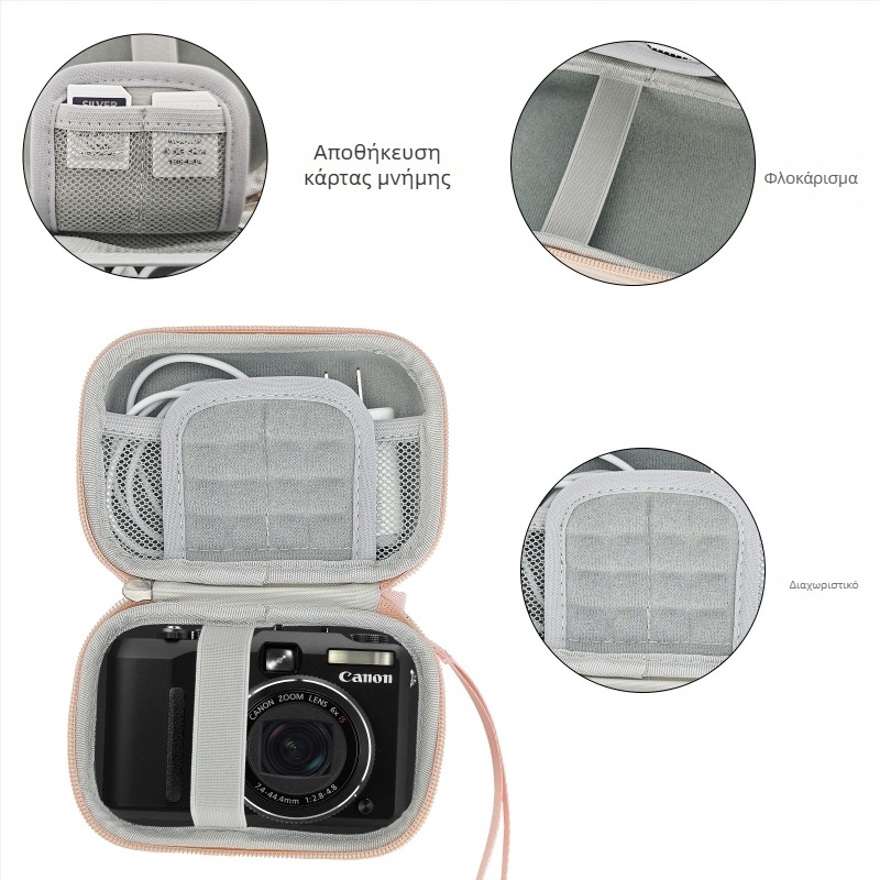 Θήκη κάμερας για Canon SX740/SX720/G7X2/G7X3 με σκληρό περίβλημα – αδιάβροχο, ανθεκτικό στις πτώσεις, EVA συνθετική κατασκευή