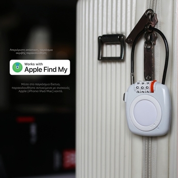 Find My Συμβατός Bluetooth Εντοπιστής Αντι-Απώλειας — Προστασία με Κωδικό, Αδιάβροχο Tag για Apple iOS, 225 mAh Μπαταρία