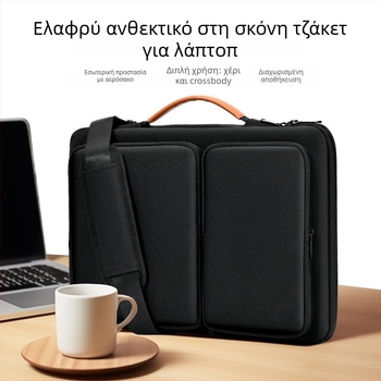 Τσάντα για φορητό υπολογιστή από αδιάβροχο Oxford ύφασμα, κλείσιμο με φερμουάρ, τηλεσκοπική λαβή, επένδυση με σκούρο πλέγμα, κατάλληλη για επαγγελματικά ταξίδια