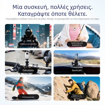 Κάμερα δράσης PX-30 με 360° πανοραμικό πεδίο, αισθητήρας CCD, οπτικό ζουμ 10x, 14,2 MP, Wi‑Fi