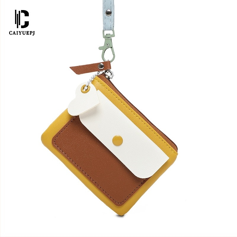 CAIYUE Κερματοθήκη — Ultra‑ελαφριά, επεκτάσιμη, PU εξωτερικό μέρος και PU επένδυση, φρέσκο και γλυκό στυλ για καθημερινή χρήση