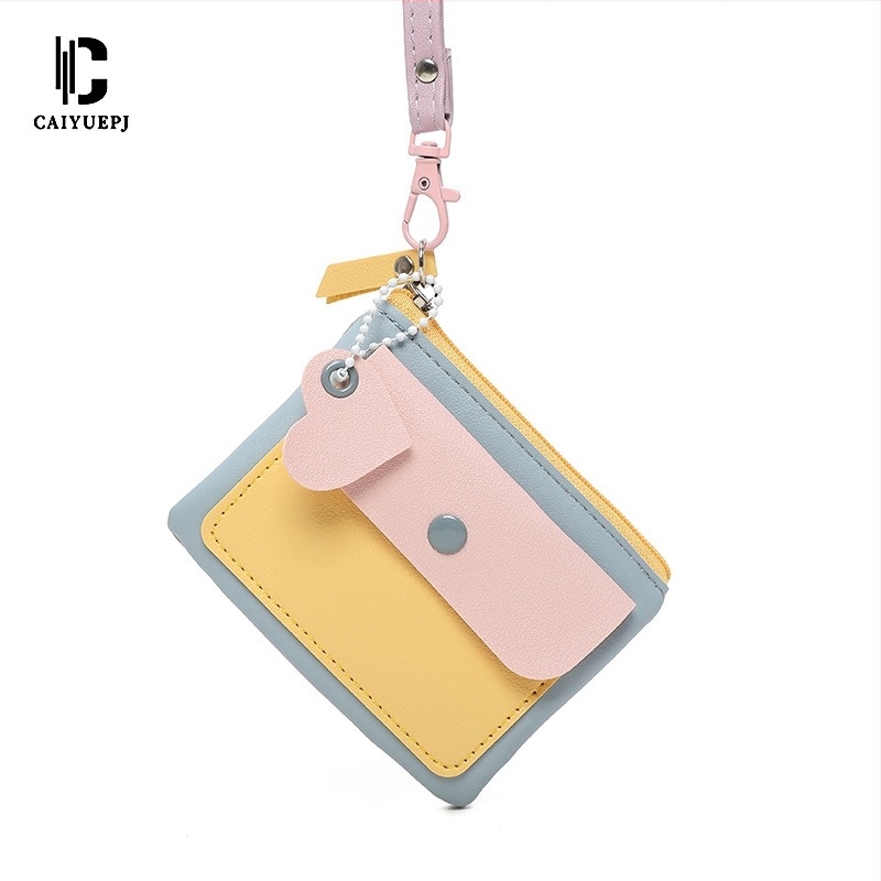 CAIYUE Κερματοθήκη — Ultra‑ελαφριά, επεκτάσιμη, PU εξωτερικό μέρος και PU επένδυση, φρέσκο και γλυκό στυλ για καθημερινή χρήση