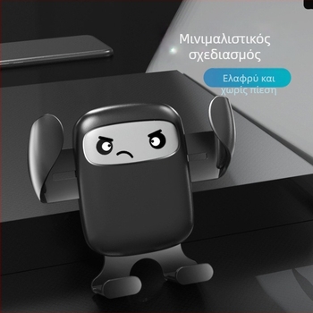 PESTON Υποστήριξη αυτοκινήτου – Cartoon Expression Car Outlet Bracket, Πλαστικό, Στυλ Καρτούν, Γενική Συμβατότητα