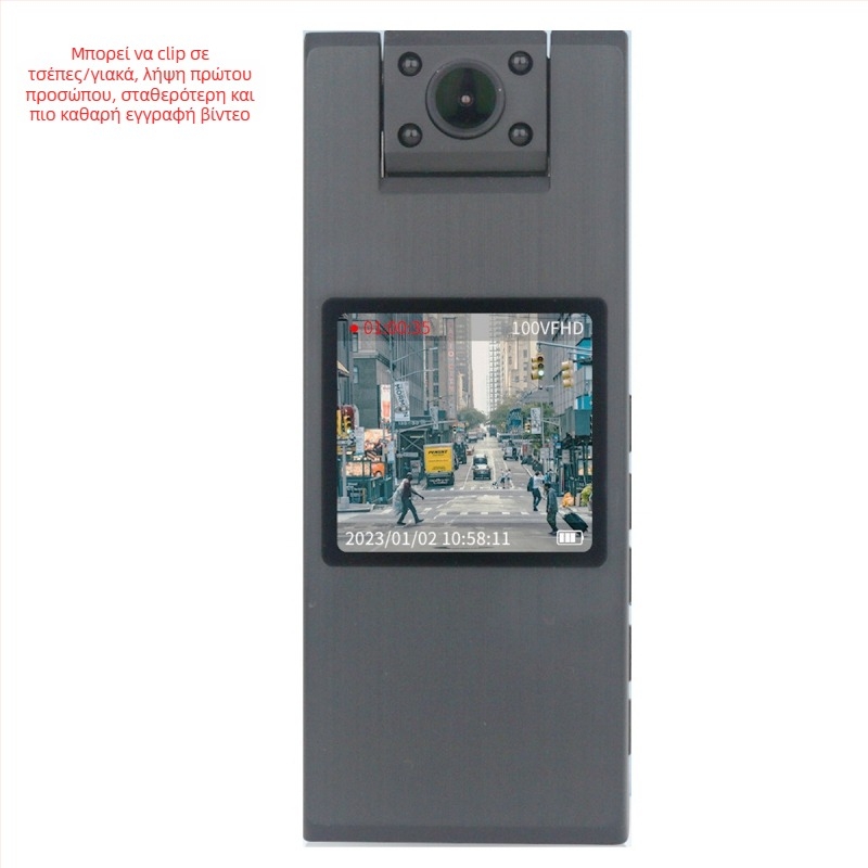 Κάμερα σώματος για επιβολή νόμου, 4K 2160P, 90° πεδίο προβολής, Wi-Fi, έξοδο USB/HDMI, υποστηρίζει TF κάρτα μέχρι 128 GB