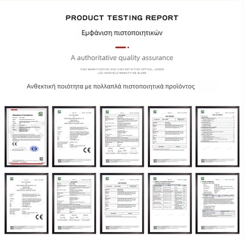 Αναδιπλούμενος τετράγωνος φορητός μεγεθυντικός φακός με USB φόρτιση, 10 LED, τρία επίπεδα φωτισμού, οθόνη ισχύος